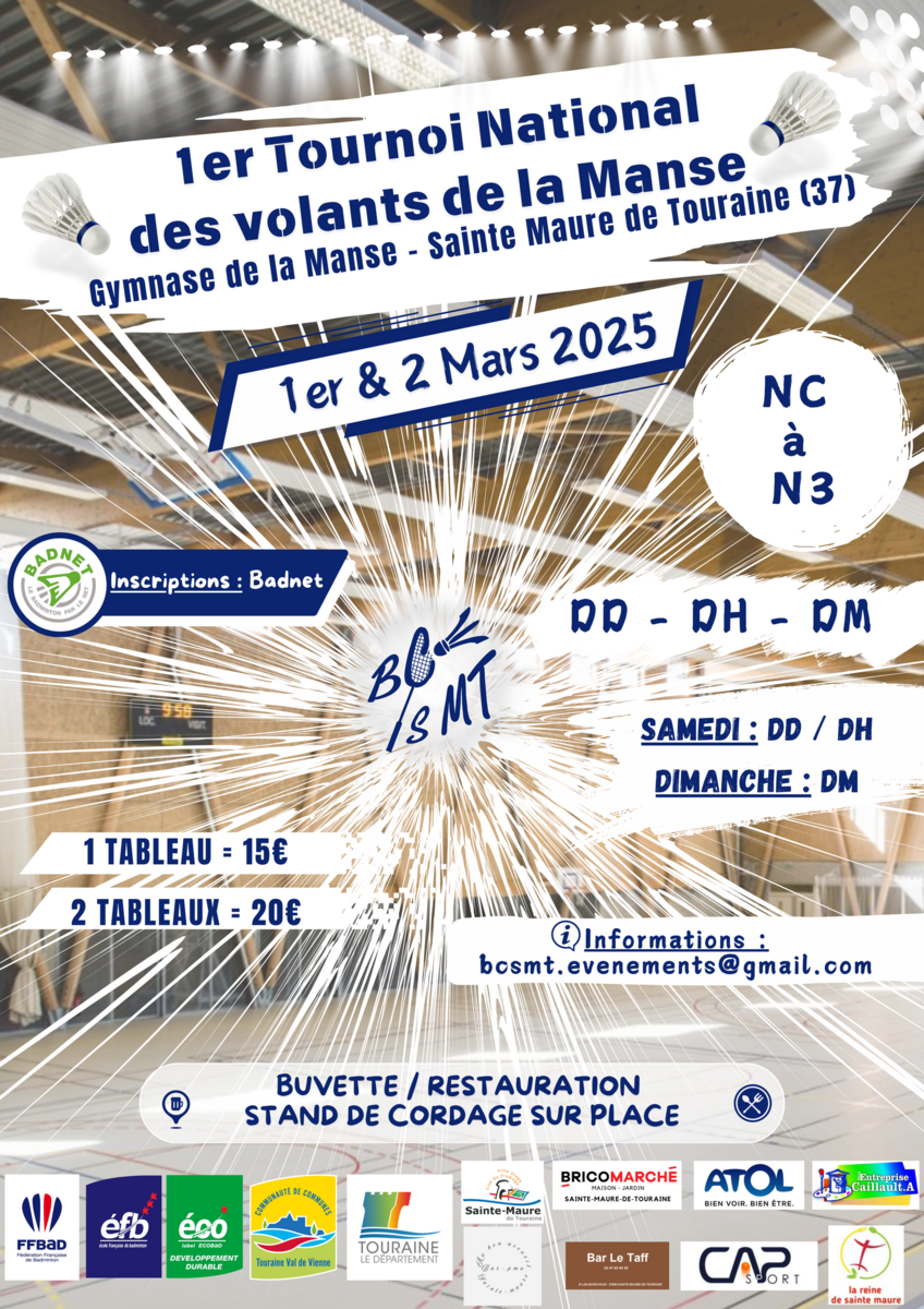 1er Tournoi National des Volants de la Manse